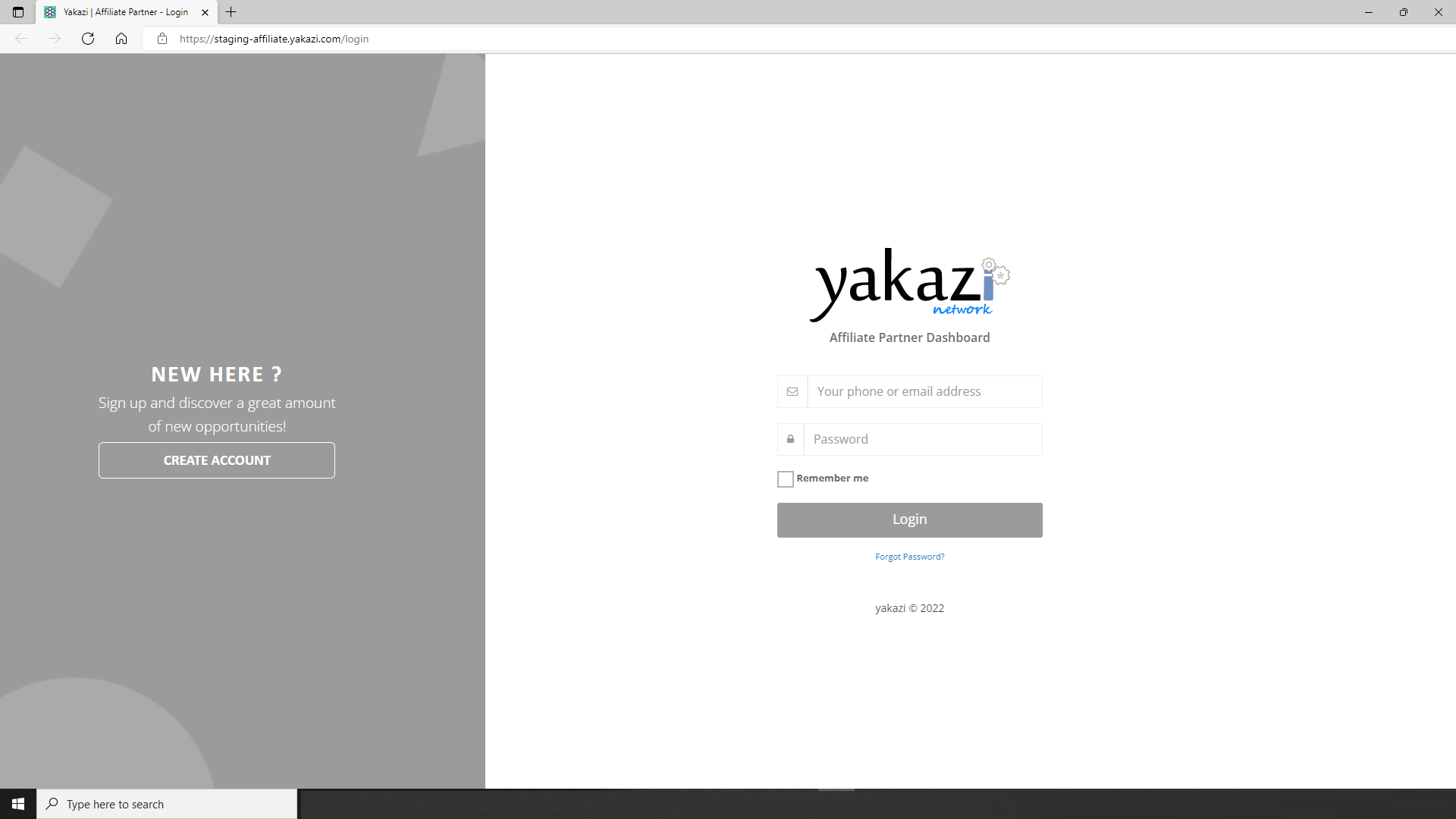 Yakazi_Affiliate Dashboard