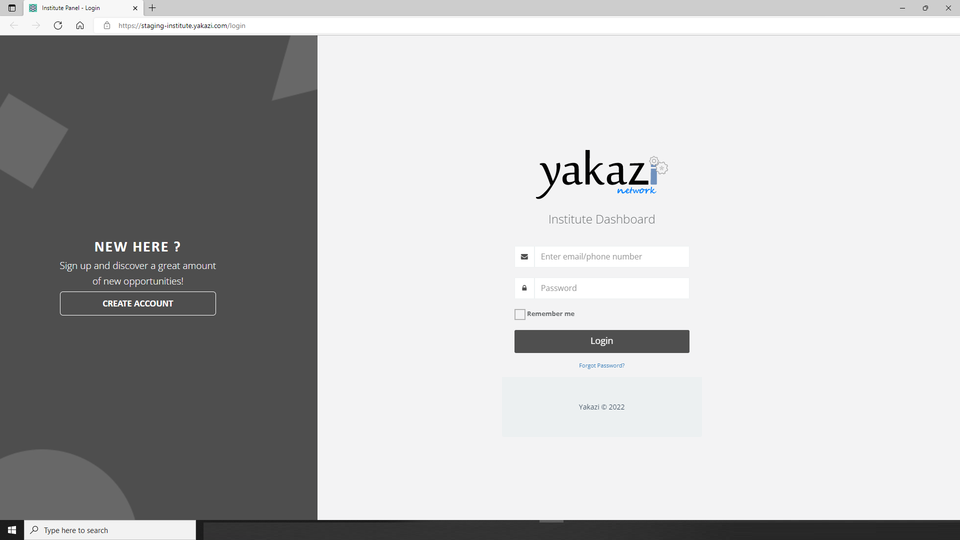 Yakazi_Institute Dashboard